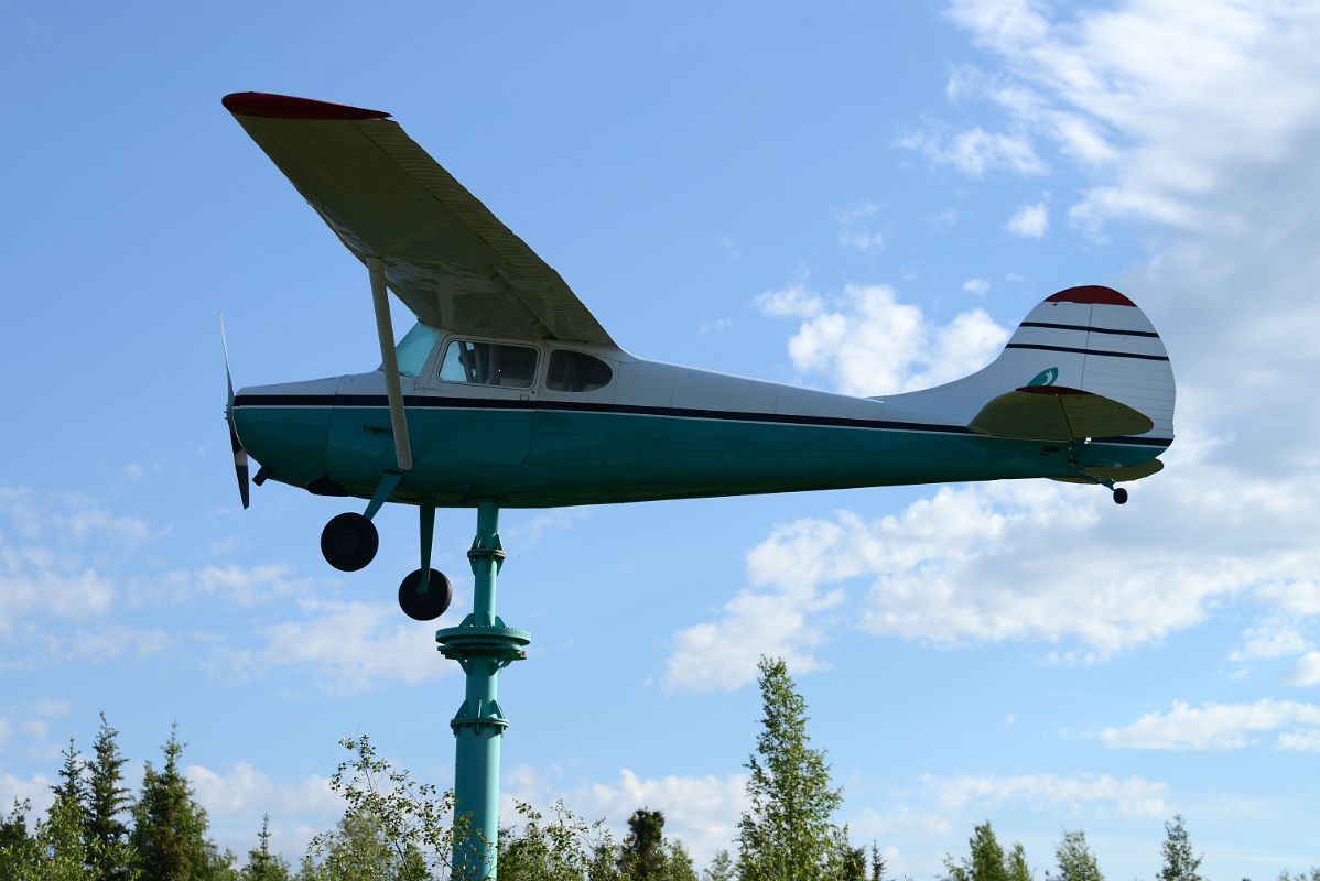 08B Airplane Weather Vane Outside Western Arctic Regional Visitor Centre In Inuvik Northwest Territories